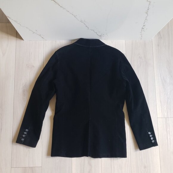 Guess Blazer Jacket Mens M Black Velvet Two Button Tailored Jacket Marciano - Picture 2 of 8